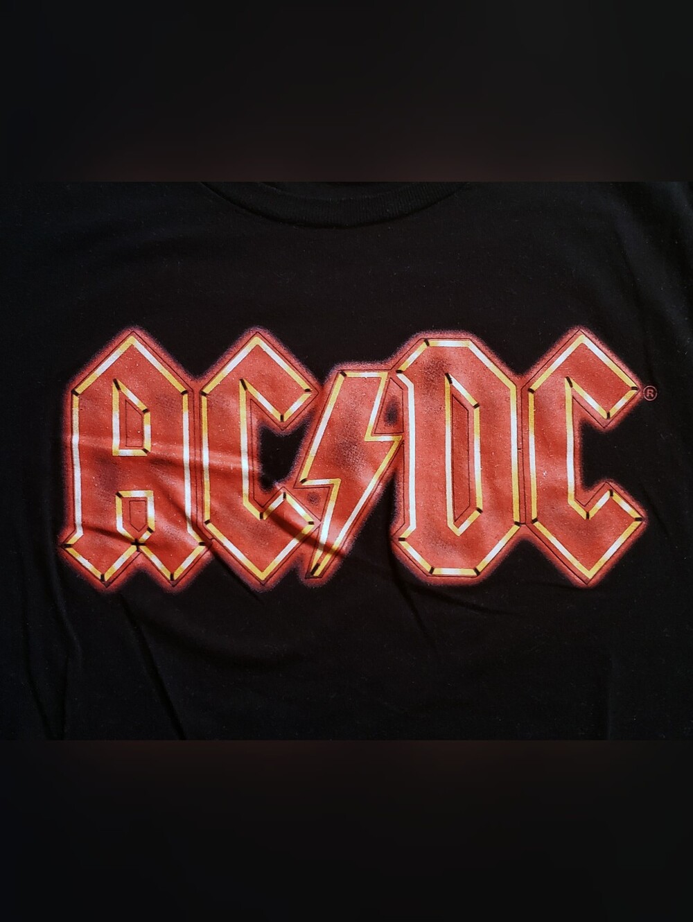 AC/DC Graphic Logo Black Tee - Red Logo